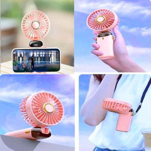 Powerful Foldable Portable Fan with Digital Display