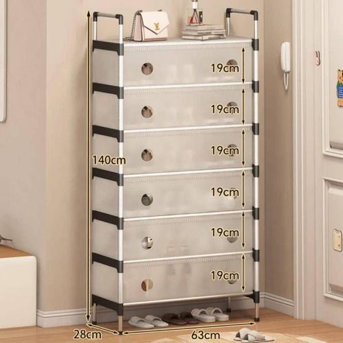 Smart multi-layered shoe cabinet with a closed design for hygiene