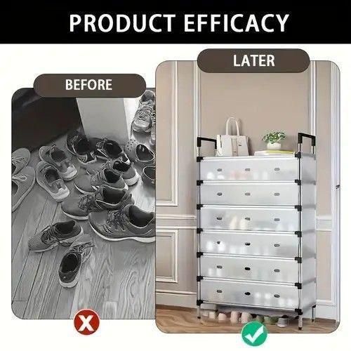 Smart multi-layered shoe cabinet with a closed design for hygiene